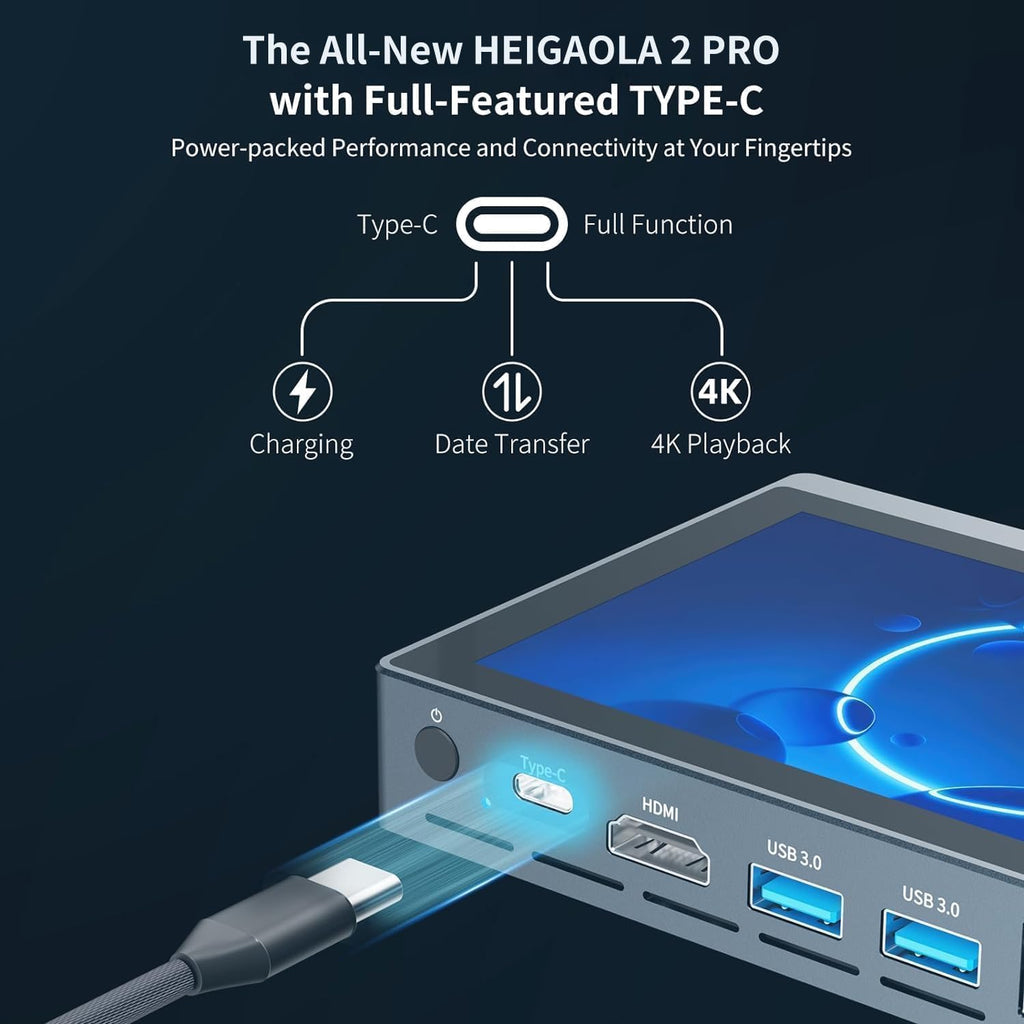 Mini PC Computer-Mini PC Gaming Celeron N5095 8GB RAM 128GB ROM, Win 11 Pro Mini Desktop Computer with 5.5 inch Touchsreen, Support 4K@60Hz Display, WiFi5 BT5.2 Gigabit Ethernet, Full-function Type-C