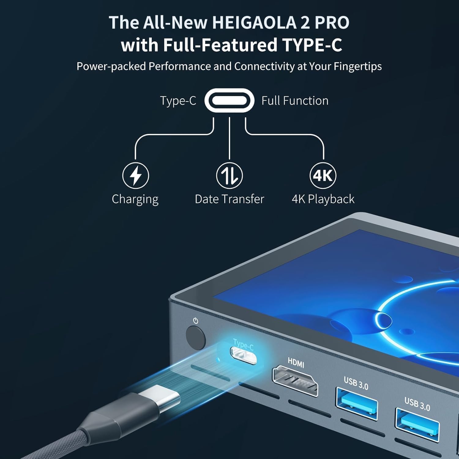 Mini PC Computer-Mini PC Gaming Celeron N5095 8GB RAM 128GB ROM, Win 11 Pro Mini Desktop Computer with 5.5 inch Touchsreen, Support 4K@60Hz Display, WiFi5 BT5.2 Gigabit Ethernet, Full-function Type-C